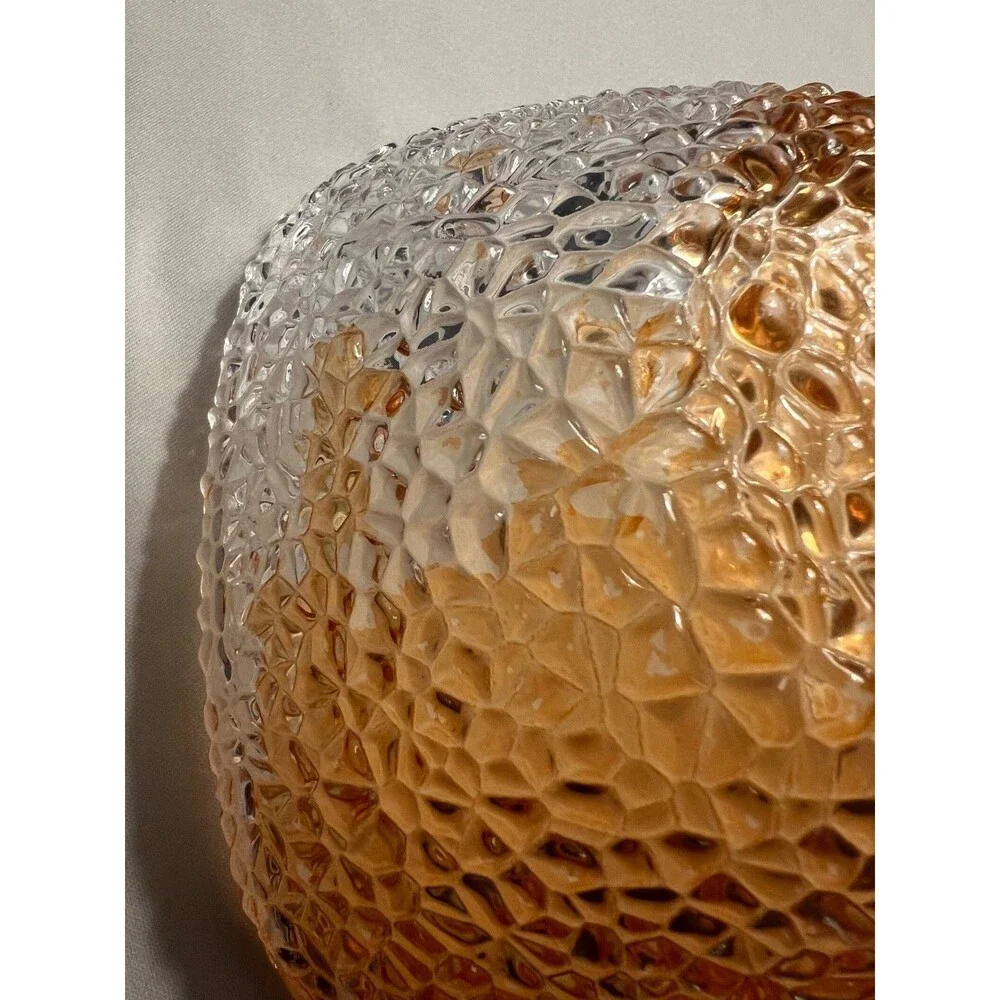 Vintage Vetropuro Peach Pebble Glass Square Bowls (4)